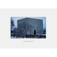 Postkarte Dresden - Die Neue Synagoge im Winter