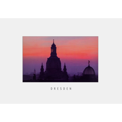 Postkarte Dresden - Frauenkirche im Morgenrot