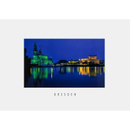 Postkarte Dresden - Kathedrale, Residenzschloss, Semperoper
