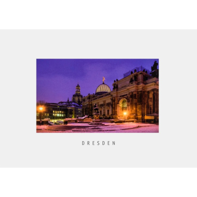 Postkarte Dresden - Winterlicher Blick von der Brühlschen Terrasse