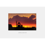 Postkarte Dresden - Yenidze am Abend