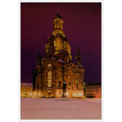 Postkarte Dresden - Frauenkirche bei Nacht
