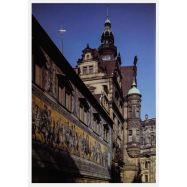 Postkarte Dresden - Fürstenzug mit Georgentor und...