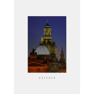 Postkarte Dresden - Frauenkirche am Abend