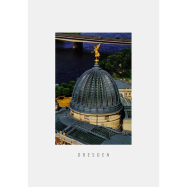 Postkarte Dresden - Blick von der Frauenkirche auf die...