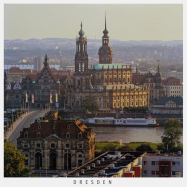 Postkarte Dresden - Blick auf Georgentor, Kathedrale und...