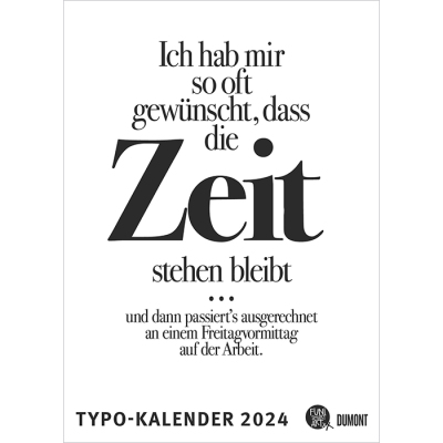 Kalender Typo-Kalender 2024 - FUNI SMART ART