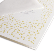 Hochzeitskarte Klappkarte Reis & Blüten