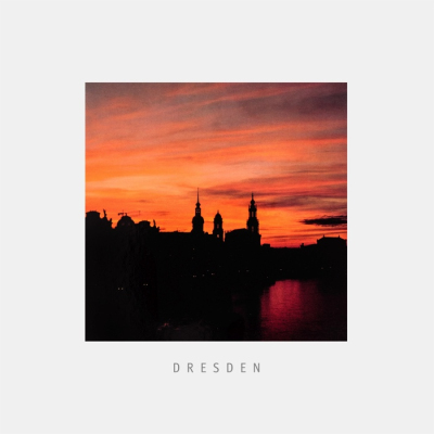 Postkarte Dresden - Silhouette bei Nacht