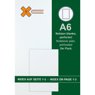 X17 Notizeinlage blanko, Format DIN A6 - 2er Pack