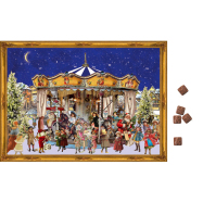 Schokoladen-Adventskalender "Weihnachtskarussell"
