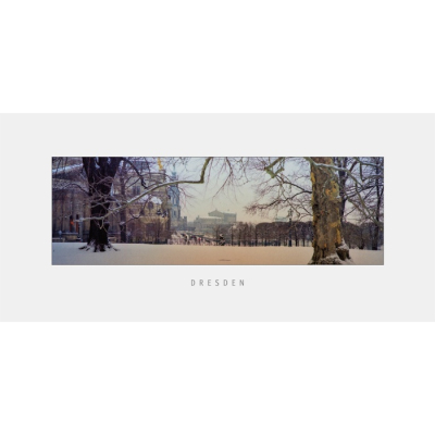Postkarte Dresden - Brühlsche Terrasse im Winter